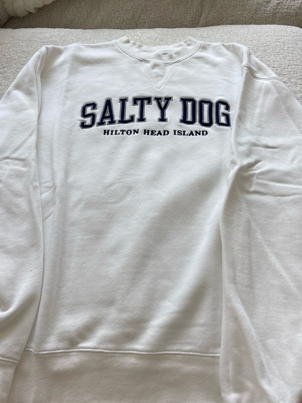 Gear Sports Salty Dog Hilton Head Island White Crewneck Sweatshirt M Like New